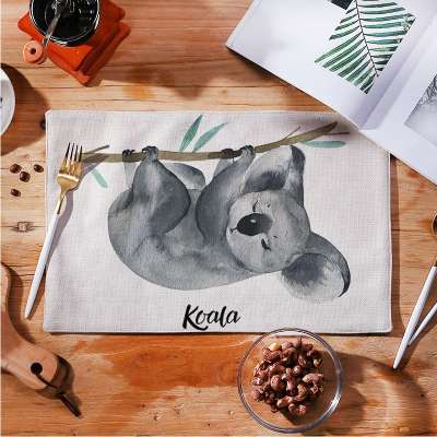 Fashion simple nordic INS style plaid kitchen linen rectangle dining table mat placemat