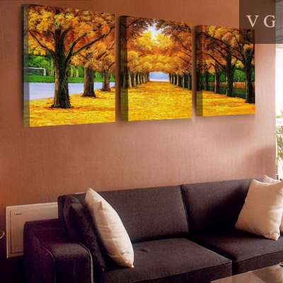 High Resolution Landscape Painting 3 Panel Canvas Wall Art